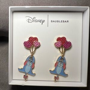 Disney BaubleBar Eeyore Valentines Day Earrings Set Pink Heart Balloons